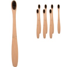 엔리이니 컬러믹스 대나무 칫솔 블랙, 1개입, 8개