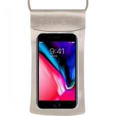 BomBom Living簡約觸控手機防水包, 米色, 1個