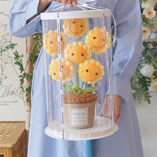 薄荷 紀念日 入學 禮物 向日葵 娃娃 花 6入, 橘色