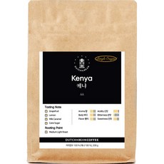 DUTCH&BEAN 肯亞AA烘焙咖啡豆, 無研磨咖啡豆, 200g, 1包