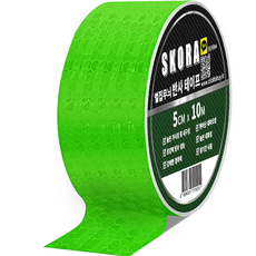 SKORA 夜光警示膠帶, 1捲, 綠色