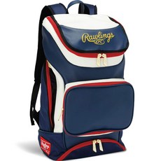 Rawlings 棒球後揹包 38L EBA9S01, 海軍藍 + 白色, 1個