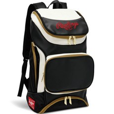 RAWLINGS 棒球後背包 38L EBA9S01, 黑色 + 白色, 1個