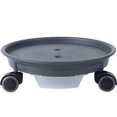拉真達 滾輪接水花盆託盤, 深灰色