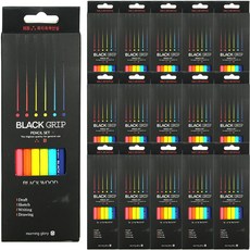 morning glory 2000 黑色握把鉛筆 B x 6支組, 混合顏色, 16套