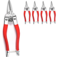 莫娜西普 巴拉芒斯 紅色手柄 直刃 園藝用 剪刀 小, 5個