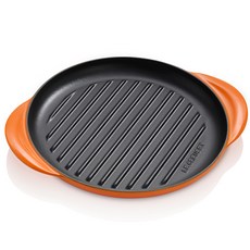 LE CREUSET NT圓形烤盤 電磁爐適用 橘色, 直徑25cm, 1個