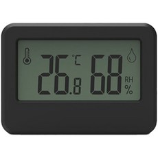 Market Plan 方形迷你溫濕度計 黑色, 1個