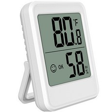 Market Plan 觸控背光數位溫濕度計 A型 白色, 1個