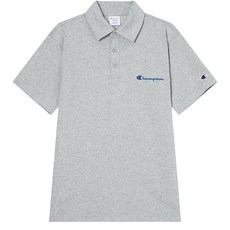 챔피온 남녀공용 ASIA 자수 스크립트 로고 반팔 폴로 티셔츠