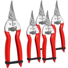 Monasif Baramangs 含固定帶 紅色手柄 園藝剪刀, 5個