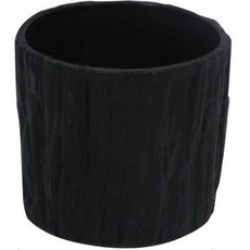 Dubom 仿木圓筒形花盆, 黑色