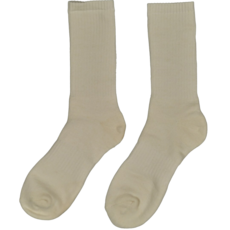 羊毛保暖長筒登山襪, 象牙白