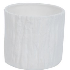 Dubom 仿木圓筒形花盆, 白色
