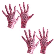 PARTYSHOW 派對亮片手套 雙手套組, 粉紅色, 2套