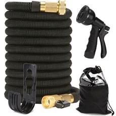 Lutiette 彈性全黑水管 7.5m + 袋套組, 1套, Black