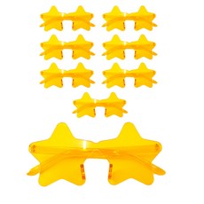 PARTYSHOW 透明星星造型眼鏡, 8個, 黃色