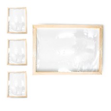 PARTYSHOW 戳臉相框懲罰遊戲派對道具, 透明色 + 原木色, 4個