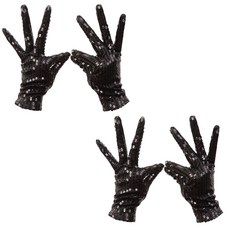 PARTYSHOW 派對亮片手套 雙手套組, 黑色, 2套