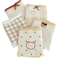 Juniday 米色小熊學生內褲5件組