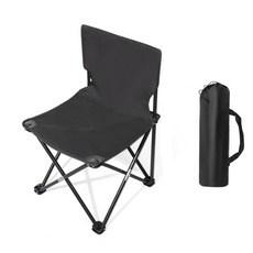 Booth Market 軟式便攜折疊釣魚椅 + 收納袋組合, 黑色
