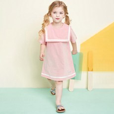 JELISPOON 女童款甜美水手領洋裝