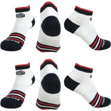 applerind 男士運動雙層氣墊短筒襪3雙組, 03 白色, 1套