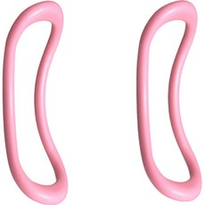 Kkong-so 粉彩瑜珈環 硬式 2入, 粉紅色, 2個