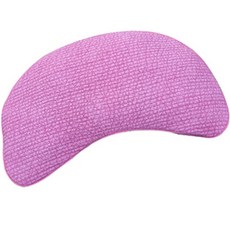 친환경편백아트 프리미엄 편백 큐브칩 클래식 반달 베개, 핑크, 1개