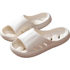 Dayssoy 防滑厚軟浴室拖鞋, 01 白色