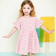 JELISPOON 女童款雛菊蝴蝶結洋裝