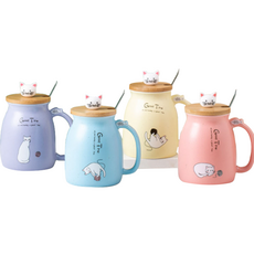 Beurre咖啡馬克杯 450ml 4件組, 1套, 混合顏色