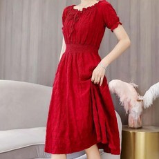 메이첼 오프숄더 바스락 허리밴딩 원피스 02135 빅사이즈 포함