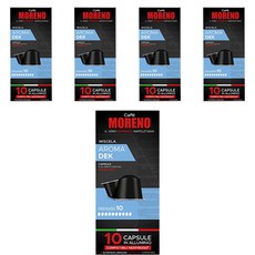 Caffe MORENO Nespresso適用鋁製膠囊Aroma咖啡因 10入, 5個, 55g