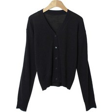 린다샵 여성용 익팅칸 베이직 V넥 무지 심플 가디건 cpcd2508k33