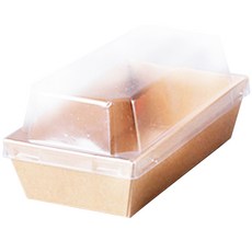 Lebendeuco牛皮紙便當盒容器, 1個, 50個