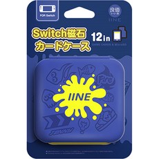 Up Market 任天堂 Switch OLED 良值 斯普拉遁 遊戲卡匣收納盒 藍色, 單一商品, 1個