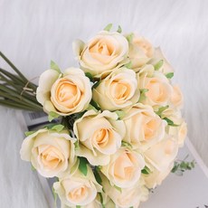 今日共感 奢華人造玫瑰花束, 黃色