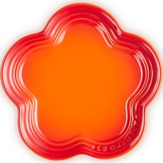 LE CREUSET 花朵造型盤子, 橘色, 1個