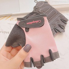 Banana People 瑜珈彼拉提斯防滑半指防滑手套 雙手配戴組, 01 粉紅色