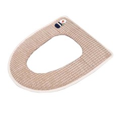 데일리리빙 부드러운 보온 매트 변기커버, 브라운