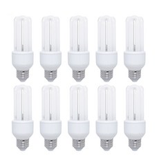 Lumitron 內建安定器螢光燈泡 20W E26, 燈泡色, 10個