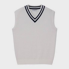 MIND BRIDGE 男款配色V領寬鬆版型背心 MWVT3102