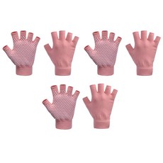 casacozy 防滑費拉提斯瑜珈手套雙手穿戴 3組, 珊瑚粉