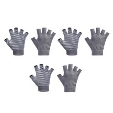 casacozy 防滑費拉提斯瑜珈手套雙手穿戴 3組, 灰色