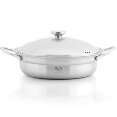 Dome 3層不鏽鋼霧面附蓋砂鍋, 單色, 24cm, 1個