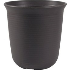 Blacktree 圓形窄版塑膠花盆, 灰色