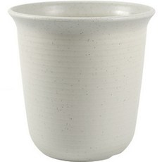 Blacktree 圓形窄版塑膠花盆, 象牙白