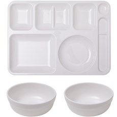 餐盤達人 韓式餐盤 + 韓式碗 2p 套組, 純淨白 + 純淨白, 1套