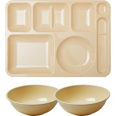 餐盤達人 韓式餐盤 + 麵碗 2件組, 香草冰淇淋, 1套